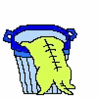 a pixel art of a cat crying in a trash can with the words `` no mail ? cry ! ''