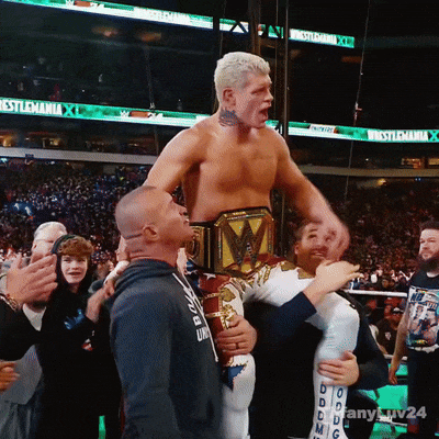 Cody Rhodes Wwe Champion GIF - Cody rhodes Wwe champion Wrestlemania 40 ...