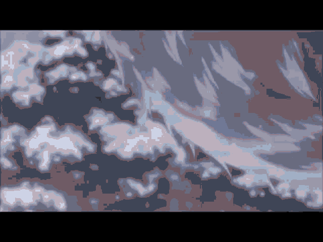 a close up of a cloudy sky with trees in the background