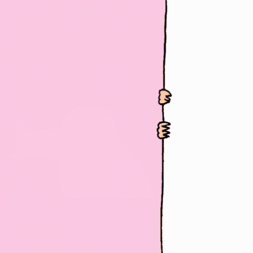 a cartoon of a man sitting at a desk talking to a woman in a purple dress .