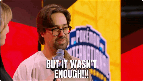 a man speaking into a microphone with the words but it was n't enough