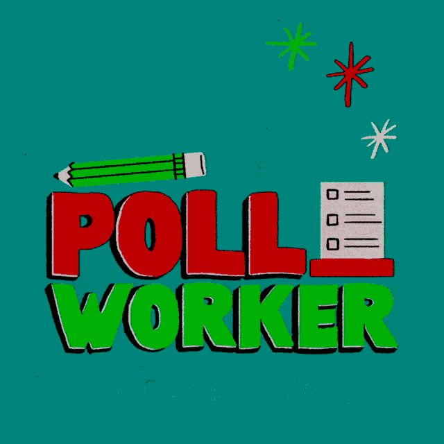 a sign that says " sign up to be a poll worker in cleveland oh "