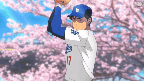 a baseball player with the number 17 on the back of his shirt