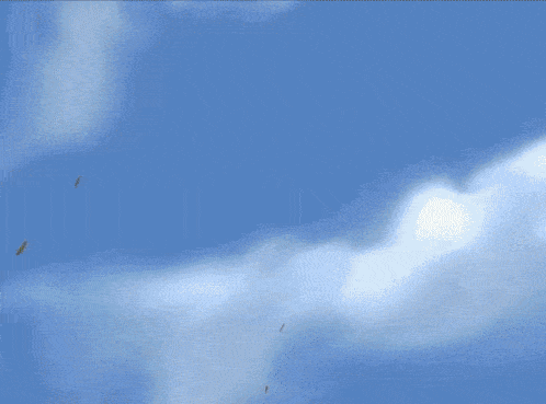 a cartoon character with a ponytail is flying through the air