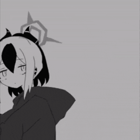 a black and white drawing of a girl with a ponytail