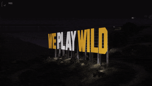 a billboard that says we play wild on it