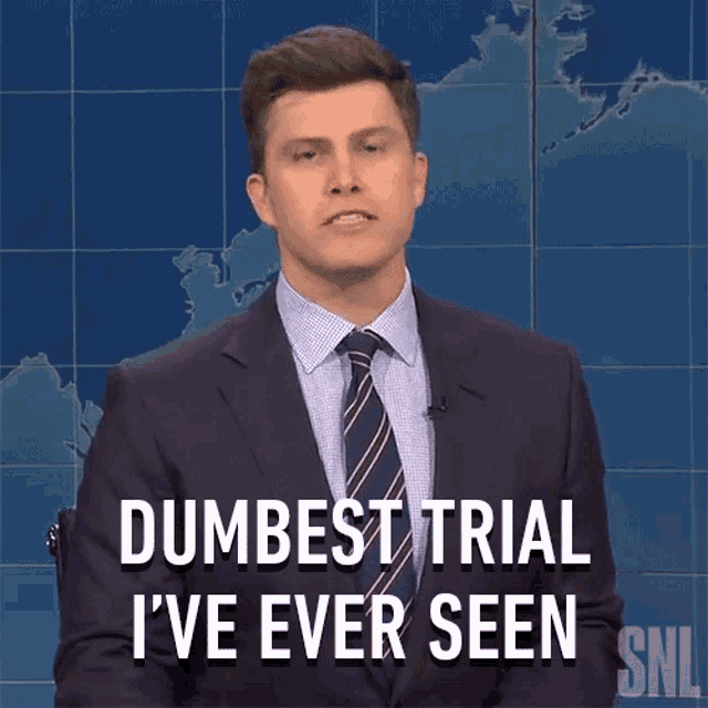 Dumbest Trial Ive Ever Seen Saturday Night Live GIF - Dumbest Trial Ive Ever Seen Saturday Night Live Weekend Update GIFs