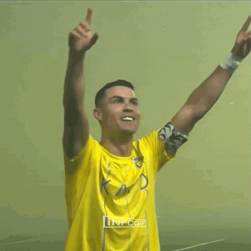 a man in a yellow shirt with the word infcgif on the bottom right