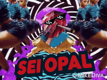 a picture of a man smoking a cigarette and the words sei opal