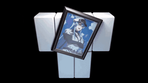 a picture of a man in a suit is being displayed