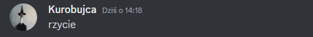 a black background with a picture of a man and the words kurobuja dzis o 14:18 rycie