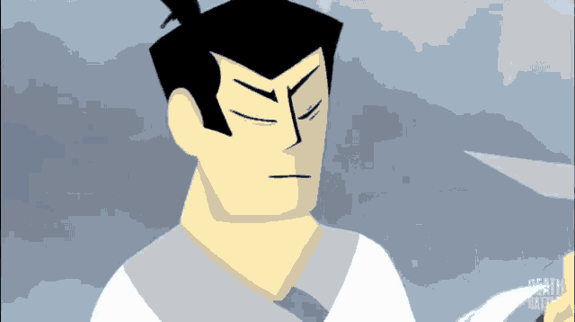 a cartoon of a man with a ponytail and the words death battle on the bottom right