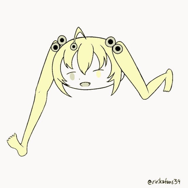 a drawing of a girl with green eyes and the name ririkofans39 on the bottom