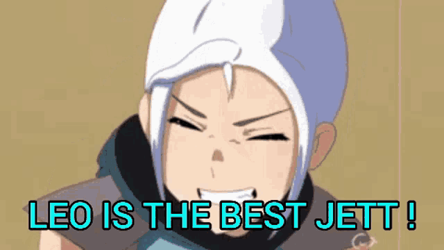a cartoon of a girl with the words leo is the best jett