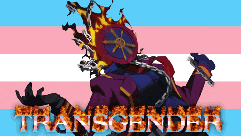 a person with chains around their arms and the word transgender