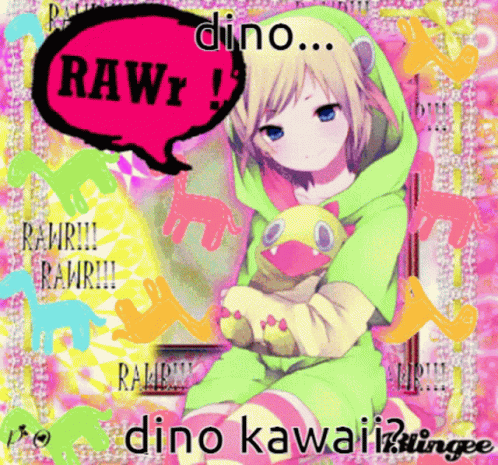 Dino Kawaii Anime GIF - Dino Kawaii Anime Dino GIFs