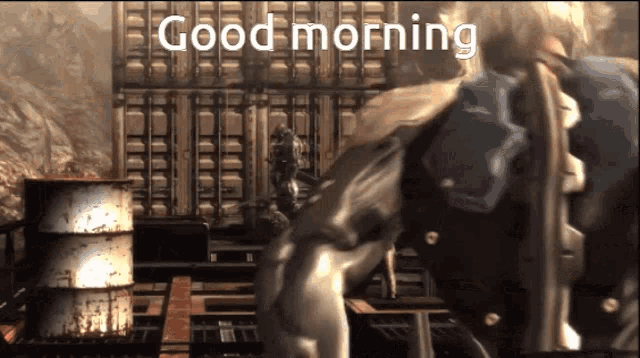 Good Morning Mgr GIF - Good Morning Mgr Metal Gear Rising GIFs