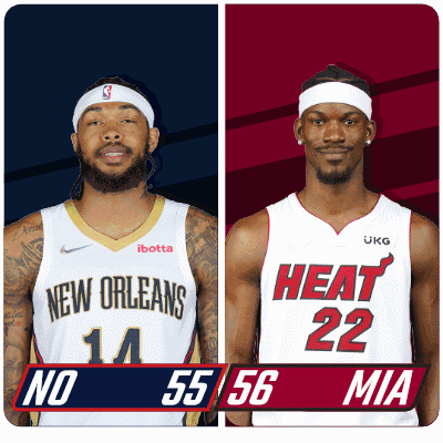 New Orleans Pelicans (55) Vs. Miami Heat (56) Third-fourth Period Break GIF - Nba Basketball Nba 2021 GIFs