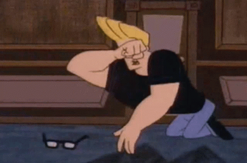 Johnny Bravo Glasses GIF - Johnny Bravo Glasses Looking For GIFs