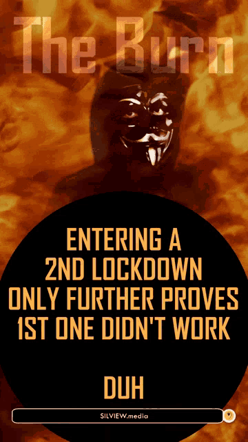 a poster that says entering a 2nd lockdown only further proves 1st one did n't work duh