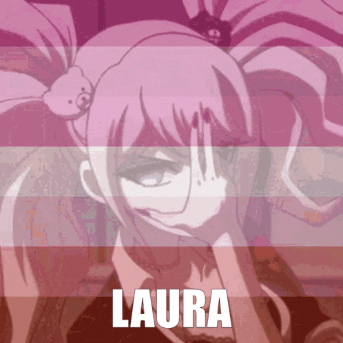 a picture of a girl with the name laura written on the bottom