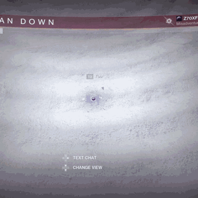 a screenshot of a game that says " an down " on it