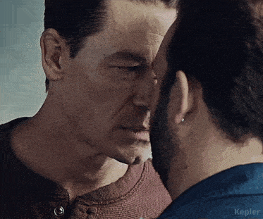 a close up of two men 's faces with the name kepler on the bottom