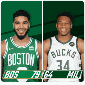 Boston Celtics (79) Vs. Milwaukee Bucks (64) Third-fourth Period Break GIF - Nba Basketball Nba 2021 GIFs