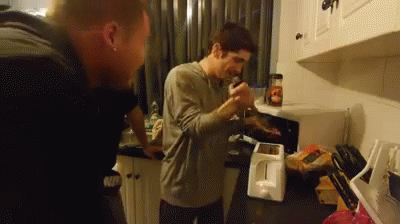 Don'T Try This At Home, Kids. GIF - Toaster Knife Explosion GIFs
