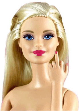 Barbie Middle Finger GIF - Barbie Middle Finger Flip Off GIFs