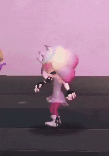 a cartoon character with a hat and gloves on