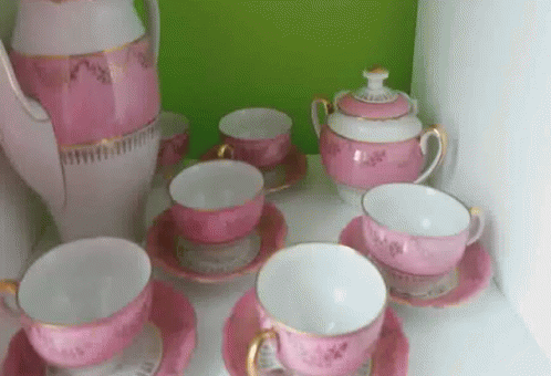 Tea Set Tea Cups GIF - Tea Set Tea Cups GIFs
