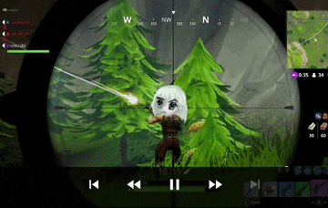 a screenshot of a video game with the letters w and n on the top left