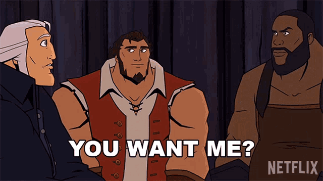 a cartoon says " you want me " with a netflix logo in the background
