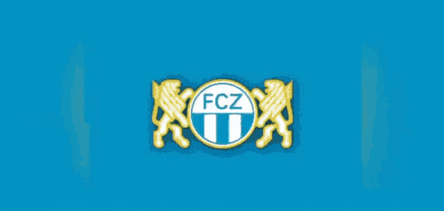 a blue background with a logo for fcz on it