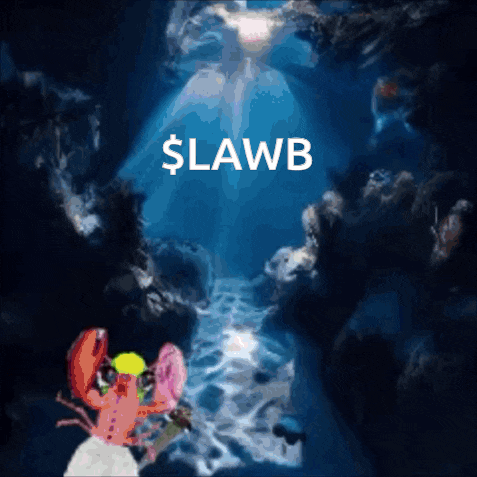 a cartoon of a lobster and a crab with the words $ lawb on the bottom