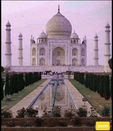 a picture of the taj mahal with the name sami on the bottom right