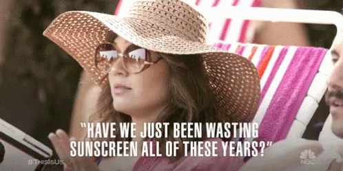 Have We Just Been Wasting Sunscreen All Of These Years? GIF - This Is Us Series Rebecca Pearson Mandy Moore GIFs