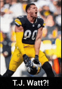 a picture of a football player with the caption t.j. watt on the bottom