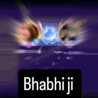 a blurry picture with the words bhabhi ji written in white