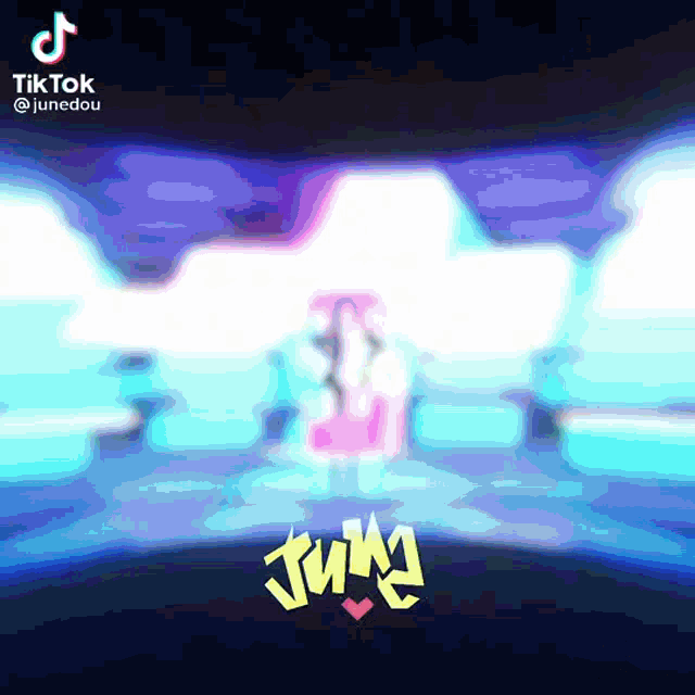 a tiktok video of a girl dancing with the word jum on the bottom