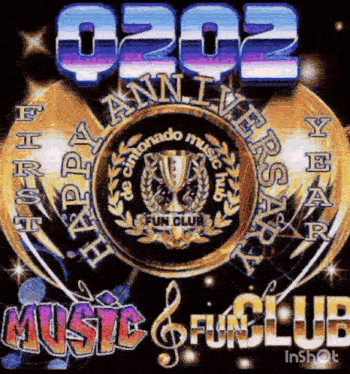 a picture of a music club anniversary celebration