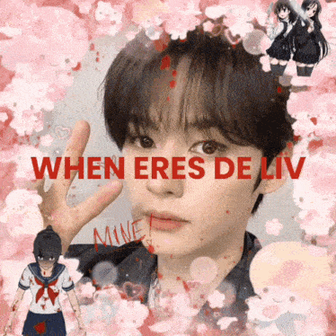 a picture of a boy with the words " when eres de liv " on the bottom