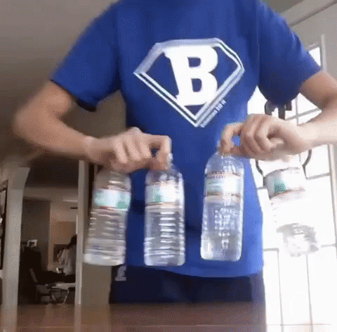 Water Bottle Flip Trick GIF