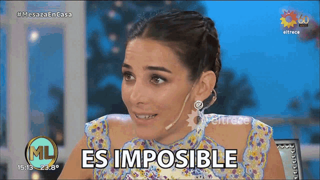 a woman says " es imposible " on a television show