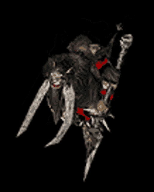 a cartoon character with a beard and horns is holding a sword and a shield .
