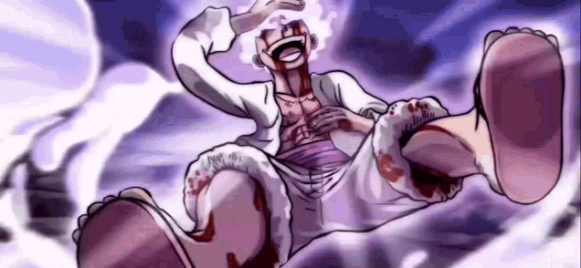 a cartoon of a man flying through the air with blood coming out of his mouth and feet .