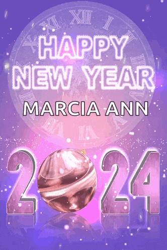 a happy new year marcia ann greeting card