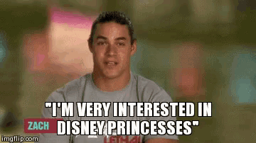 a man is talking about being interested in disney princesses .
