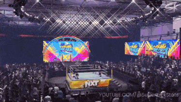 the word nxt that is on a wrestling ring